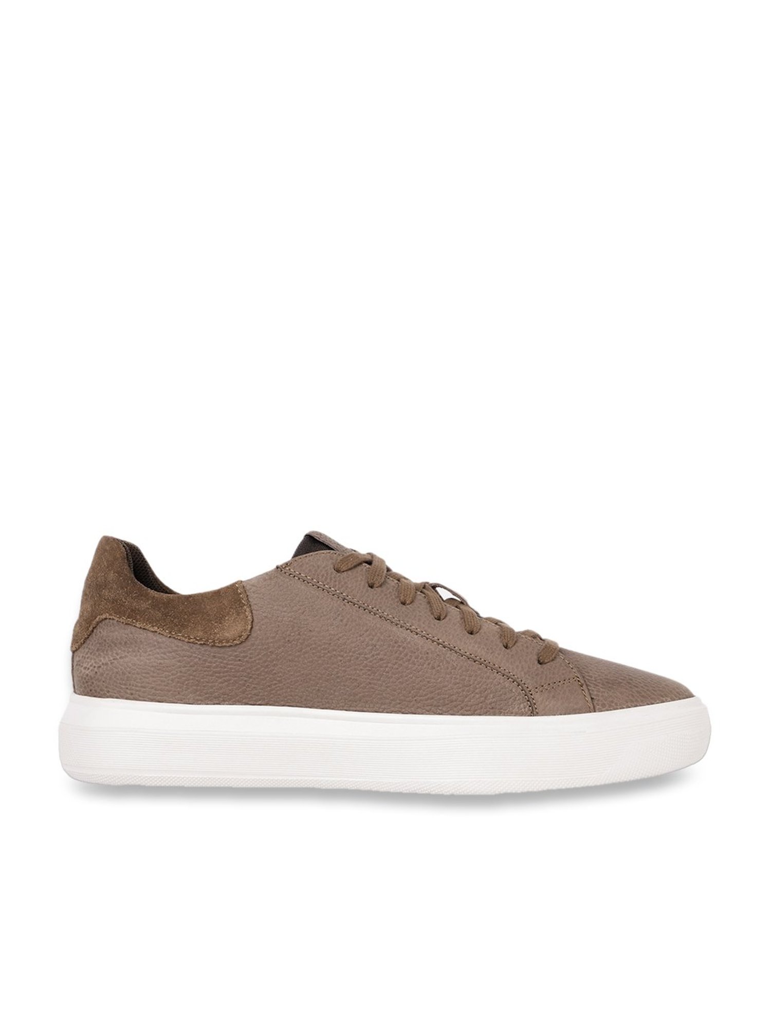 Geox Men's U Deiven Cognac Leather Casual Sneakers