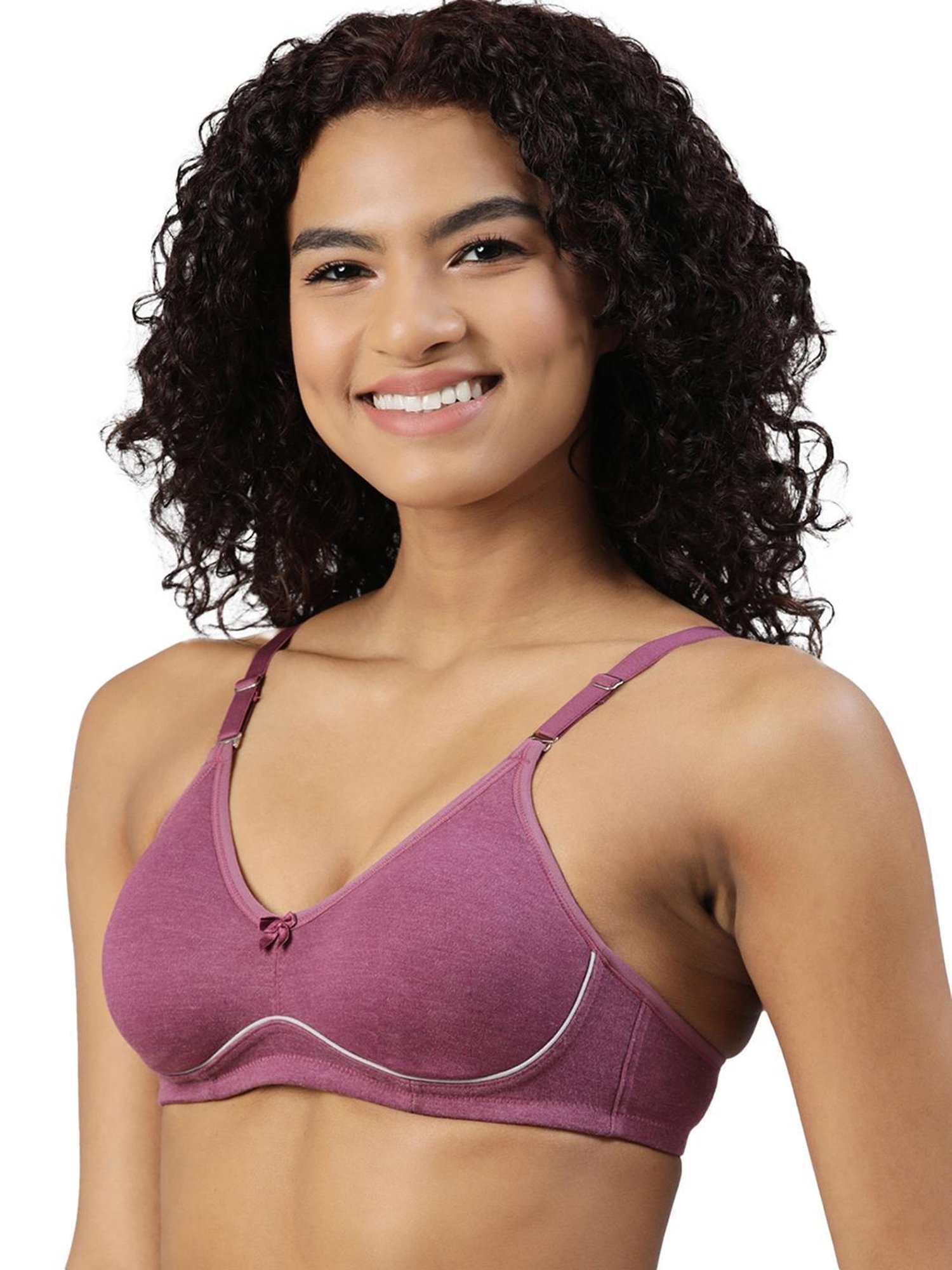 BLOSSOM Wine Textured Full Coverage Everyday Bra