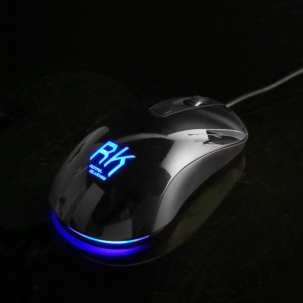 RK RM150 6 Button USB Wired Gaming Mouse Mice With 7-LED 7 DPI settings Selectable support Win7/ 2000/ ME/ NT / XP/ Mac OS Black