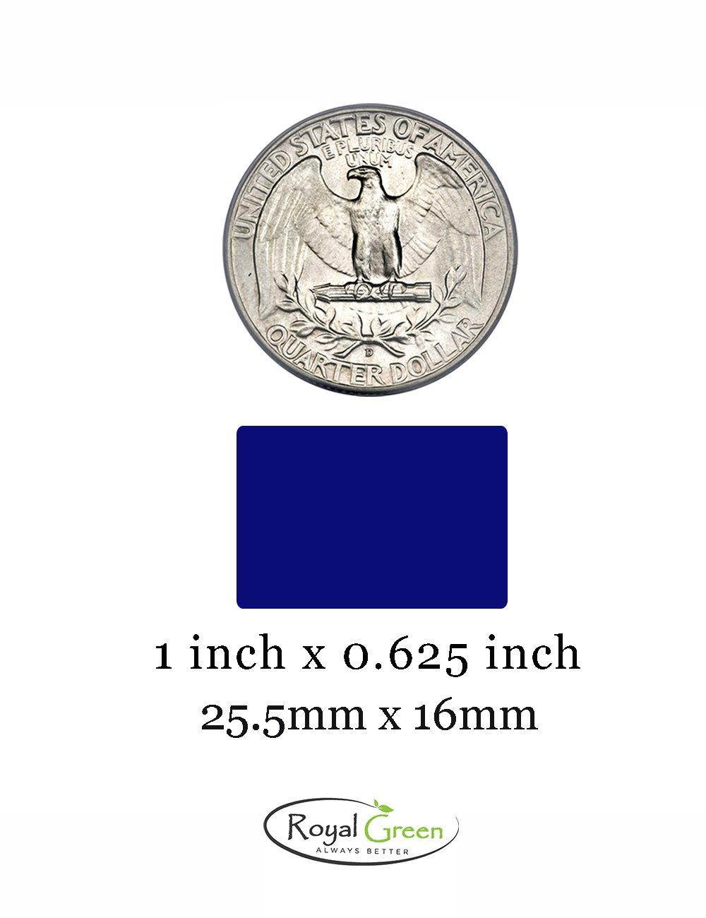 Small Brown Rectangular Color Coding Sticker 25.5mm x 16mm - Rectangle Labels Colored File Stickers - Clean Remove on Any Surface (1-inch x .625 inch) 550 Pack by Royal Green