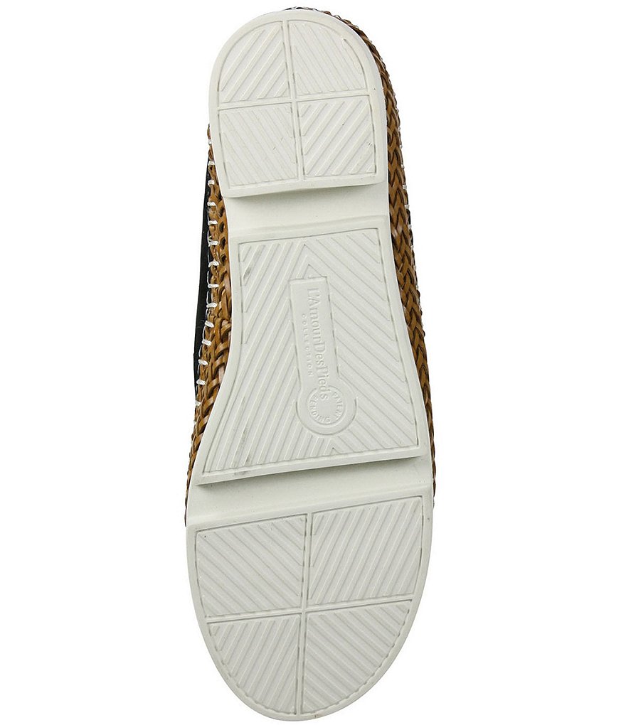 L'Amour Des Pieds Perforated Suede Stazzema Flatform Slip-Ons