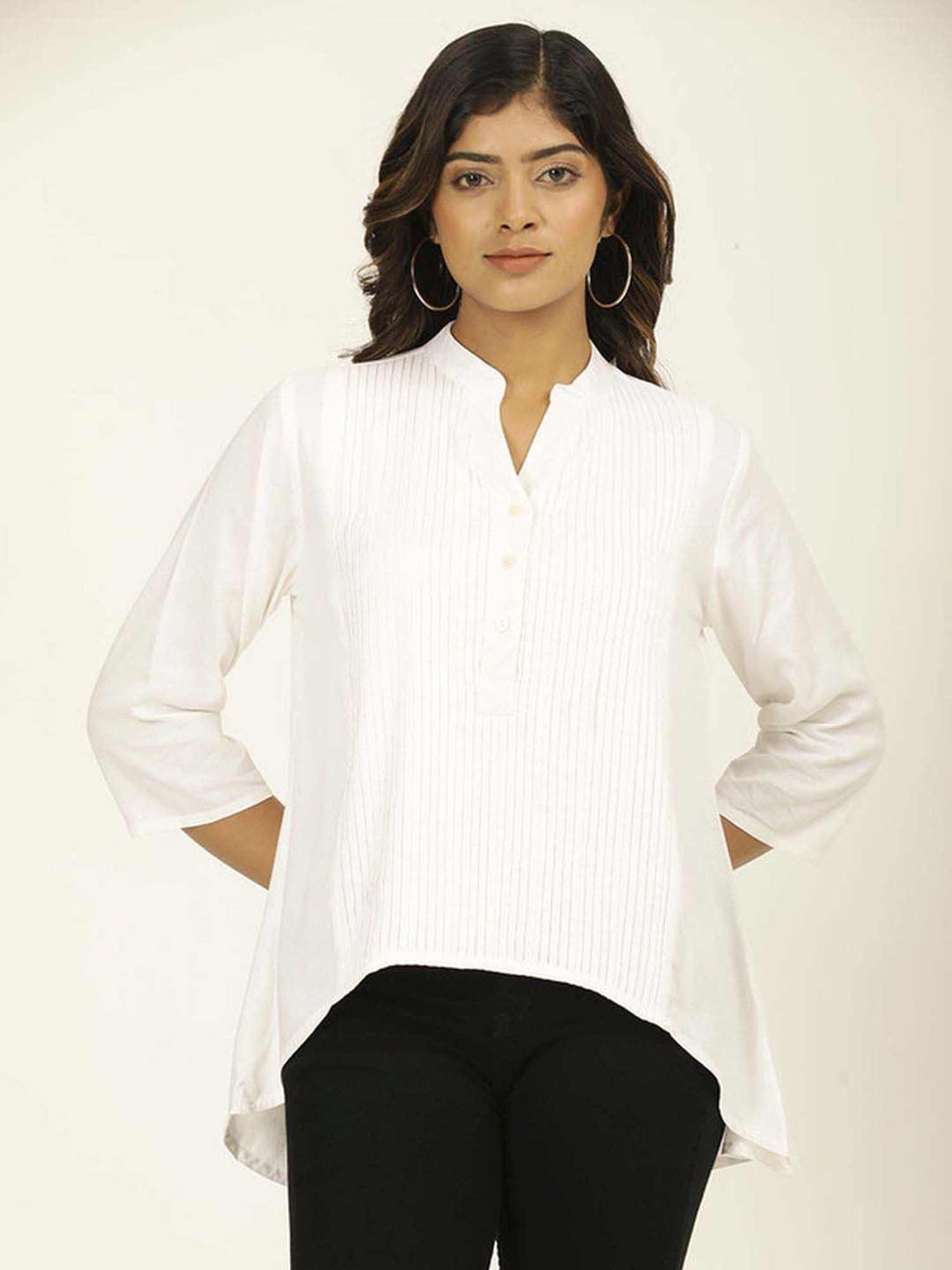 Jaipur Kurti White Relaxed Fit Top