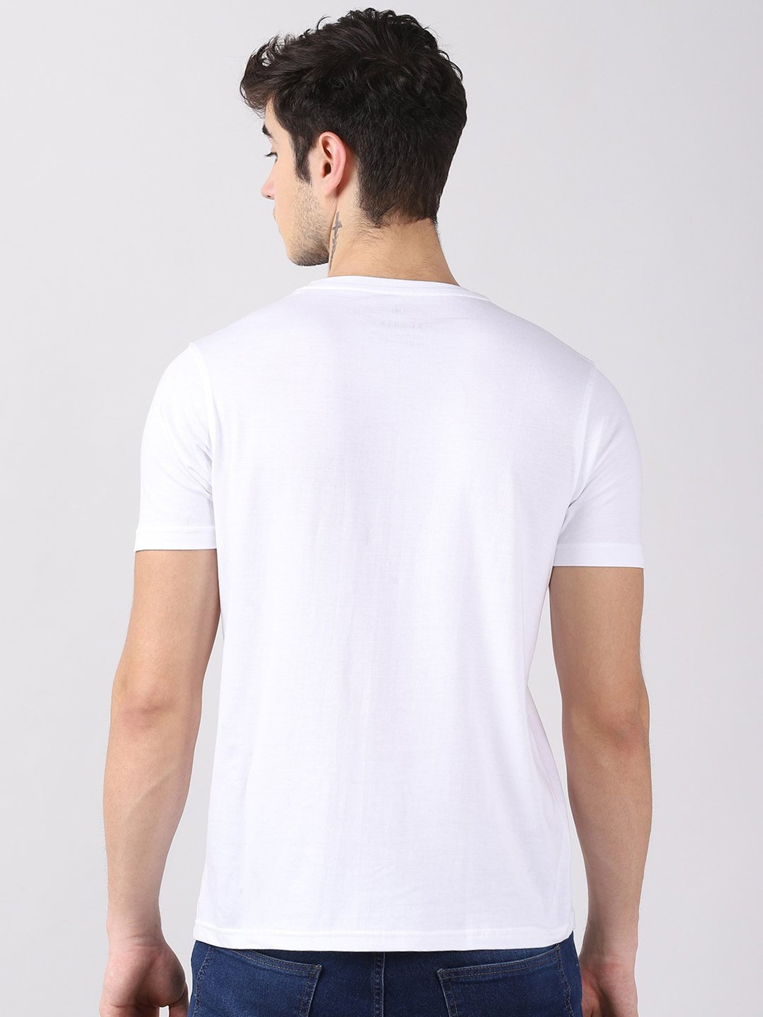 Bushirt White Cotton Crew T-Shirt