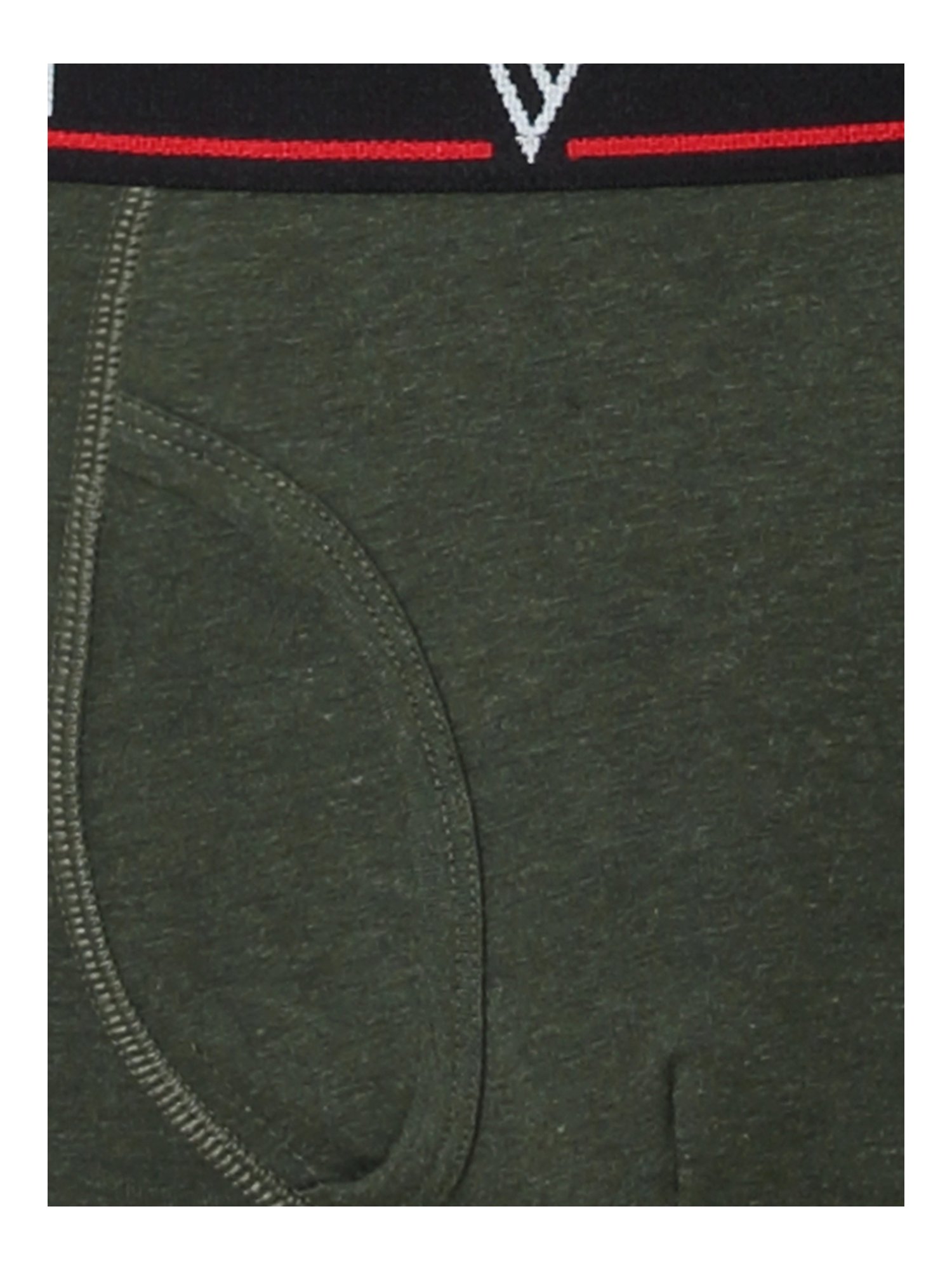 Van Heusen Regular Fit Colour Fresh Open Fly Solid Trunks - Olive Melange