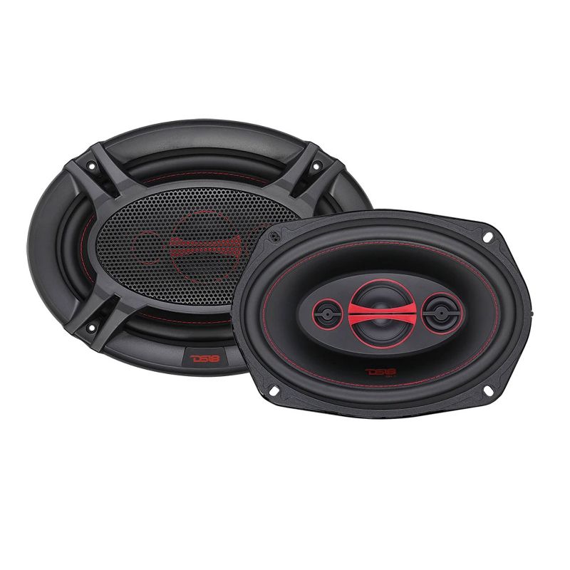 DS18 DS18-GEN-X6.9 Car Stereo GEN X 6 x 9 Inch 4 Way Coaxial Speaker with 180 Watt MAX, 60 Watt RMS, and 4 Ohm for Car Audio Sound System (4 Speakers)