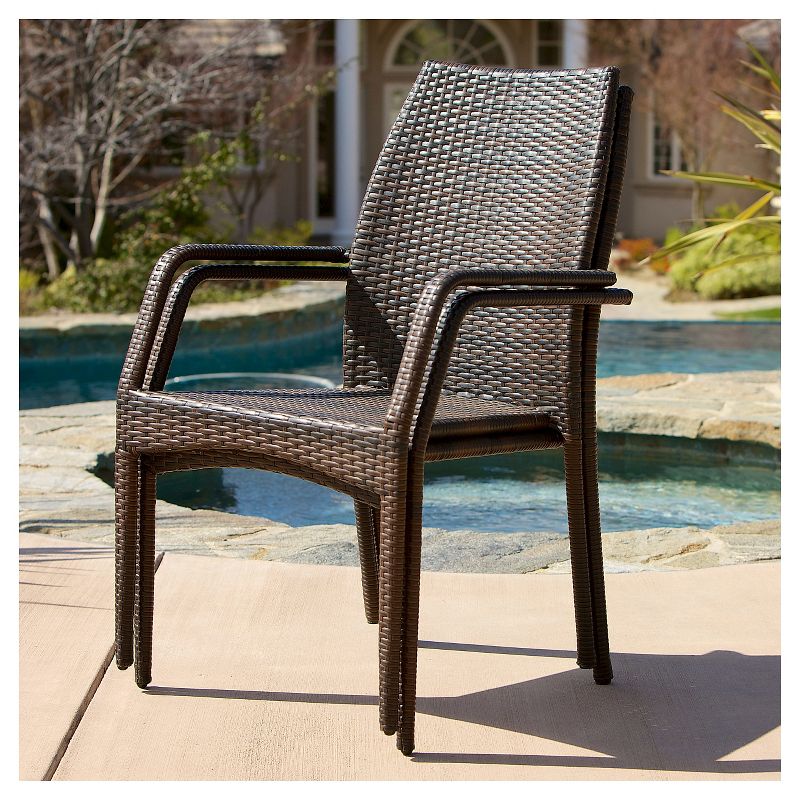 Canoga 5pc Wicker Patio Dining Set - Brown - Christopher Knight Home