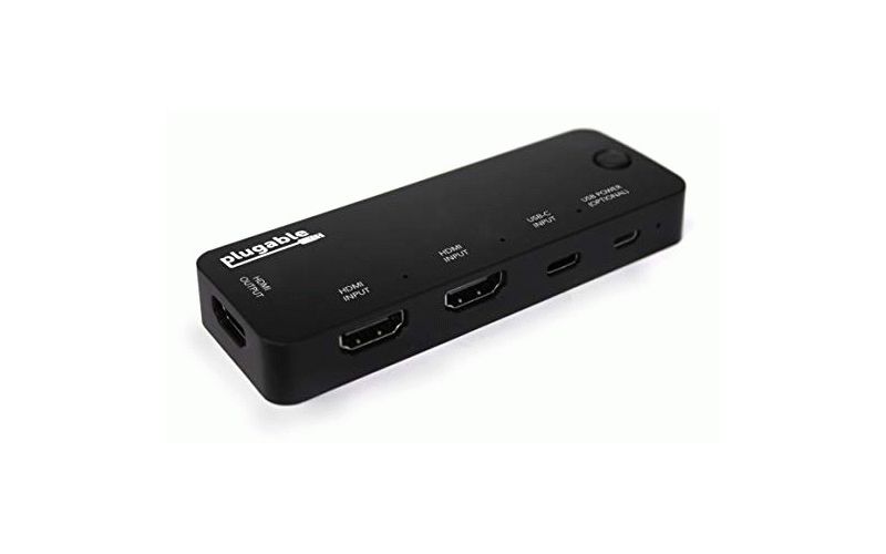 Plugable HDMI Switch With USB-C - 3840 ?? 2160 - 4K - 3 x 1 - 1 x HDMI Out