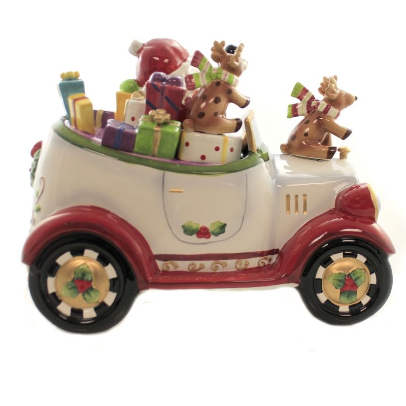 Tabletop 11.5" Santa Delivery Cookie Jar Christmas Car Cosmos Gifts Corp.  -  Food Storage Containers