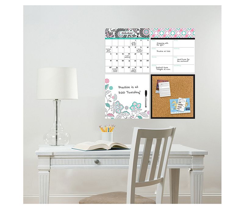 Wall Pops!  Dry Erase Calendar Set - Floral
