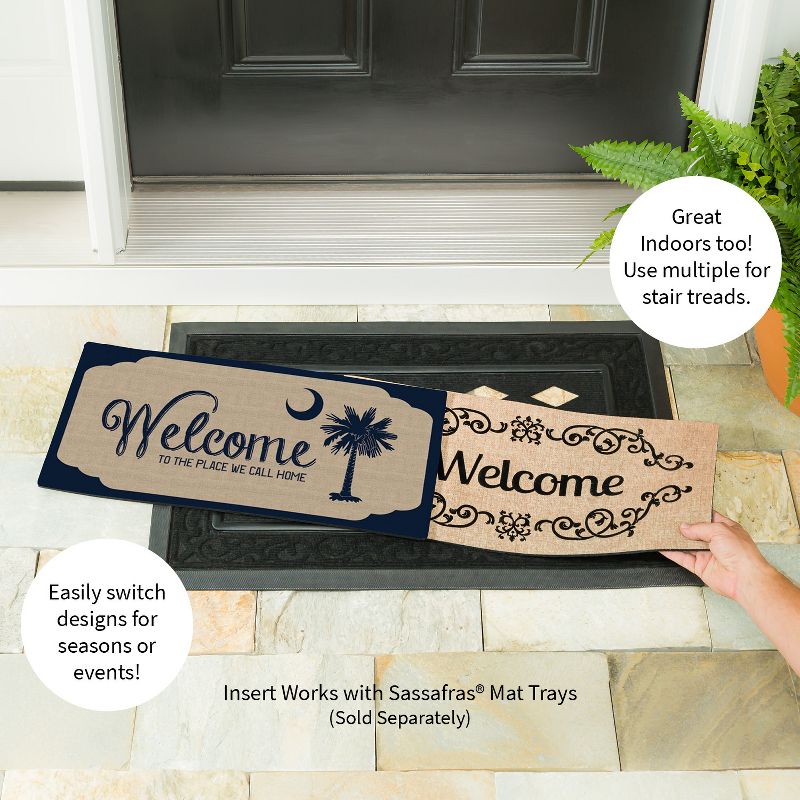 Evergreen South Carolina Welcome Burlap Sassafras Switch Mat
