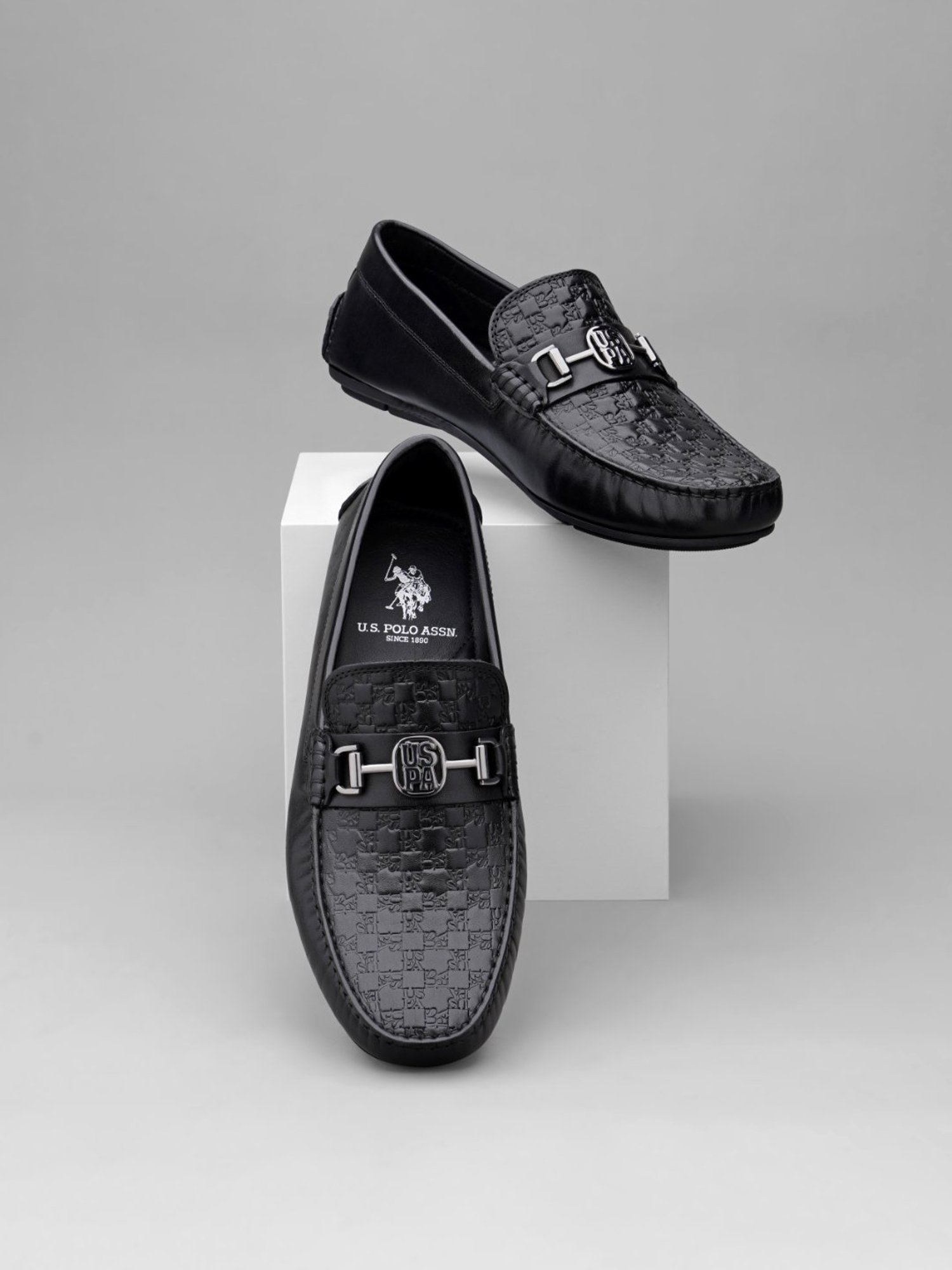 U.S. Polo Assn. Men's FRANCO Black Casual Loafers