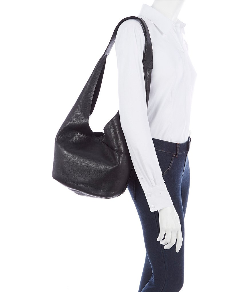 Hammitt Tom Snap Studded Leather Hobo Bag