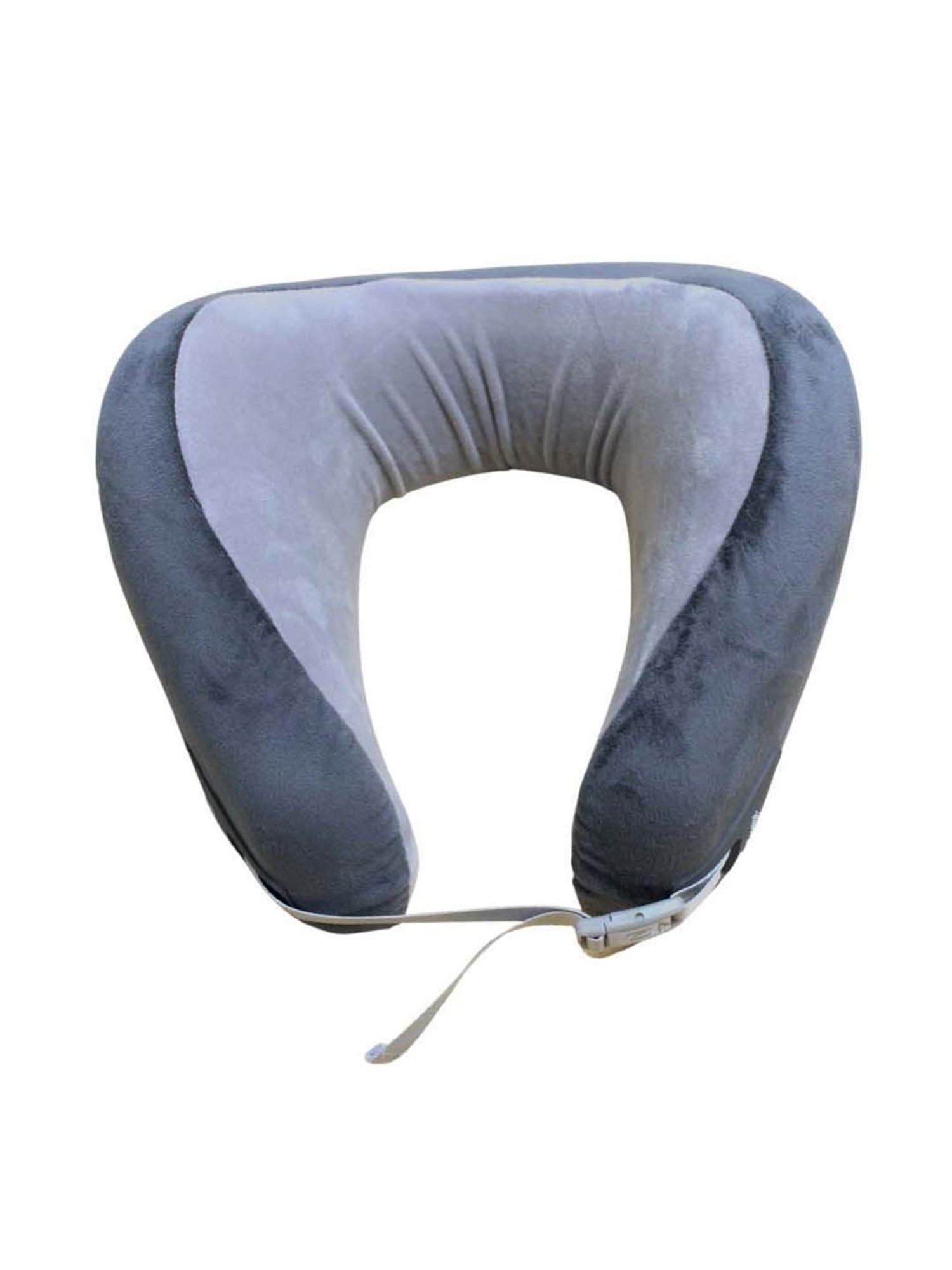 Travel Blue Grey Memory Foam Neck Pillow