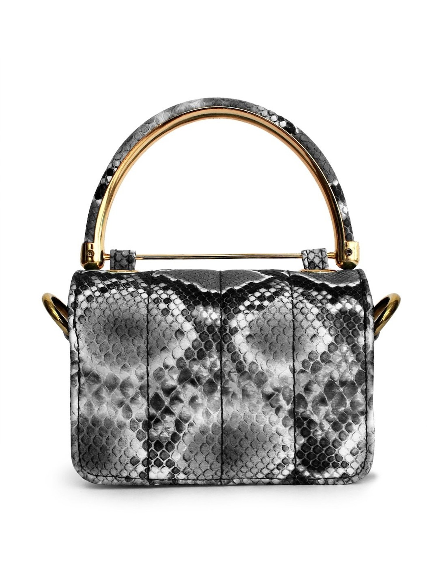 Modern Myth Nano Grey Printed Small Mini Box Bag