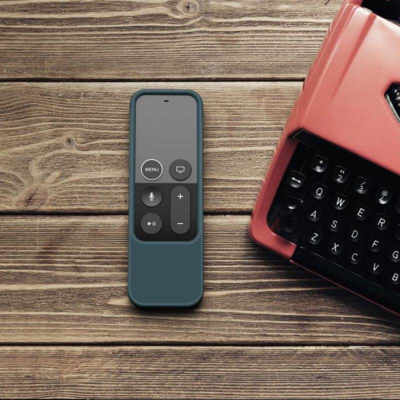 Fintie Protective Case for Apple TV 4K/ HD Siri Remote (1st Gen) - Honey Comb Lightweight Anti Slip Shockproof Silicone Cover for Apple TV 5th 4th Gen Siri Remote Controller, Dark Cyan