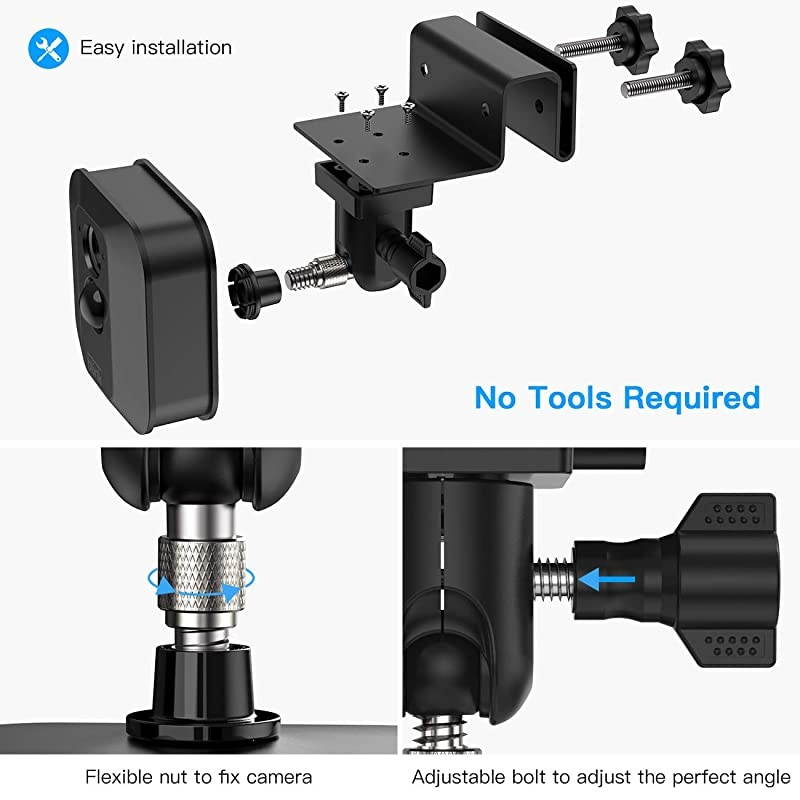 Mount for Blink XT2 and Blink XT Adjustable Blink XT Mounting Bracket with Screw Adapter Made of Aluminum Alloy Best Viewing Angle for Your Surveillance Camera 1 Pack Black