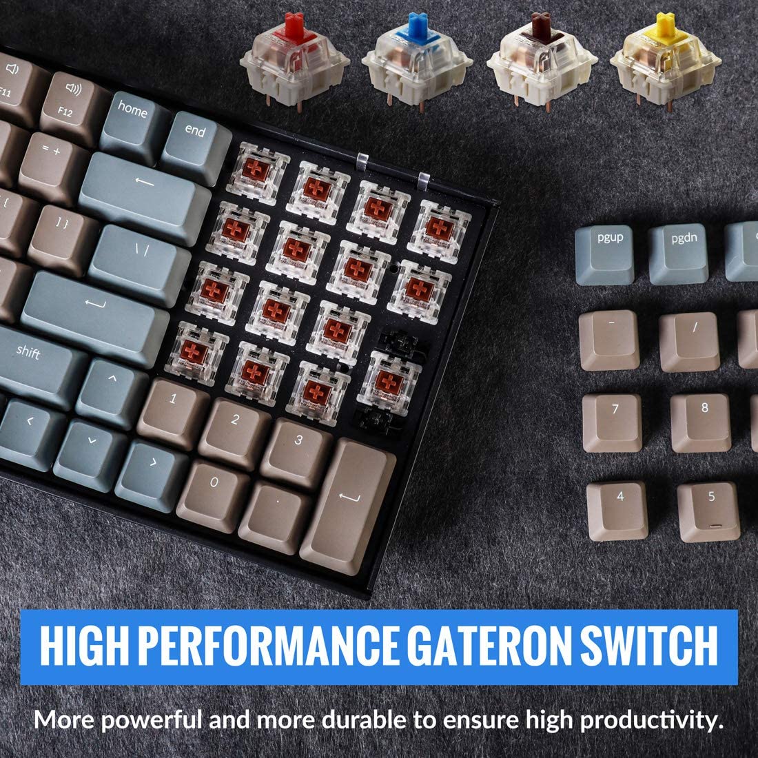 Keychron K4 Wireless Bluetooth/USB Wired Gaming Mechanical Keyboard, Compact 100 Keys RGB LED Backlit Gateron Red Switch N-Key Rollover, Aluminum Frame for Mac Windows