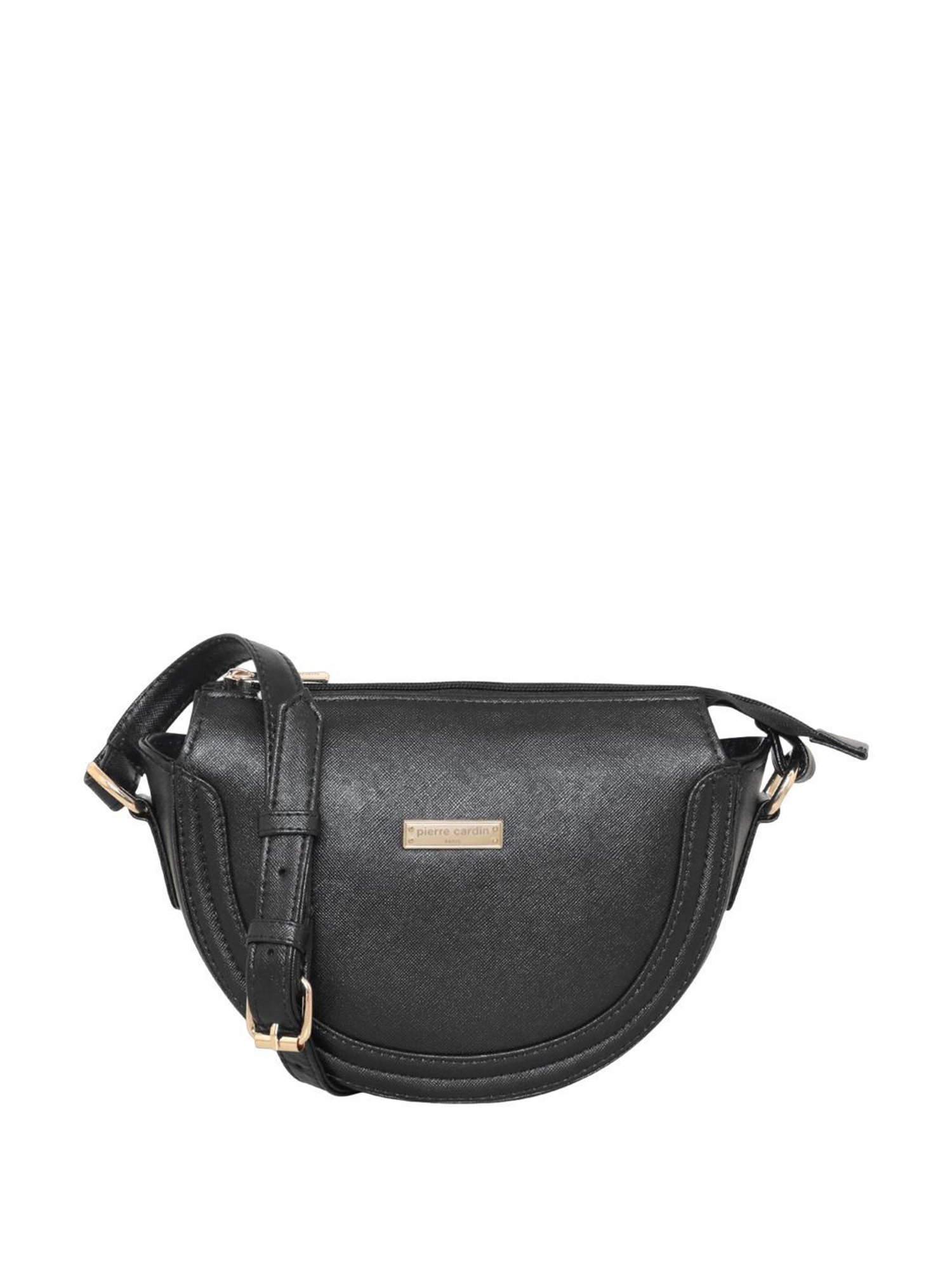 Pierre Cardin Black Solid Sling Handbag