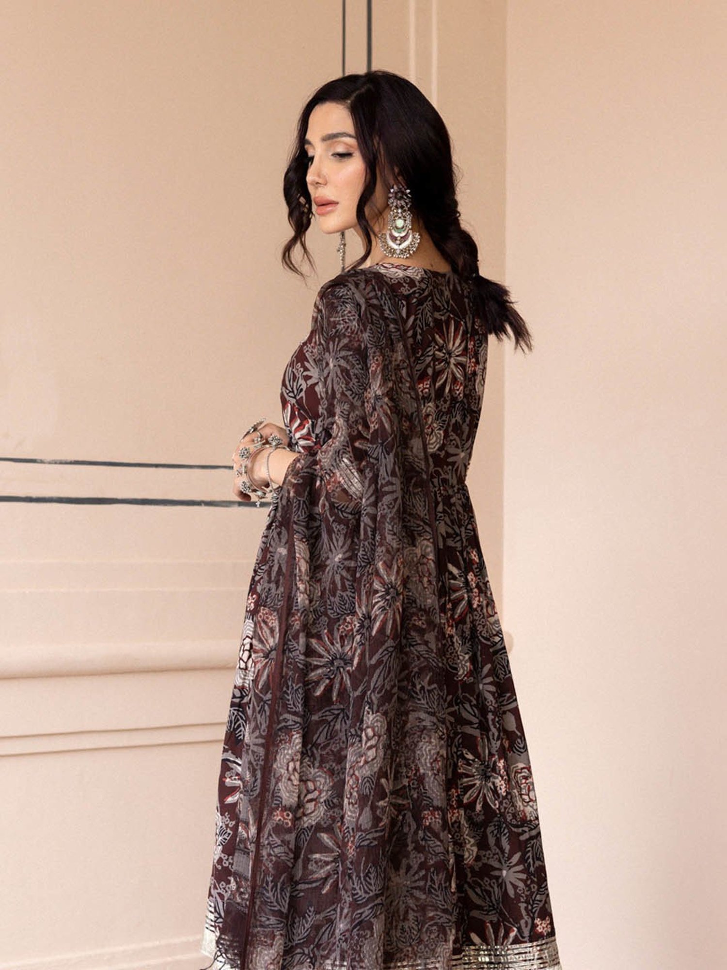 AACHHO Maroon Talao Handblock Gotapatti Sharara Set