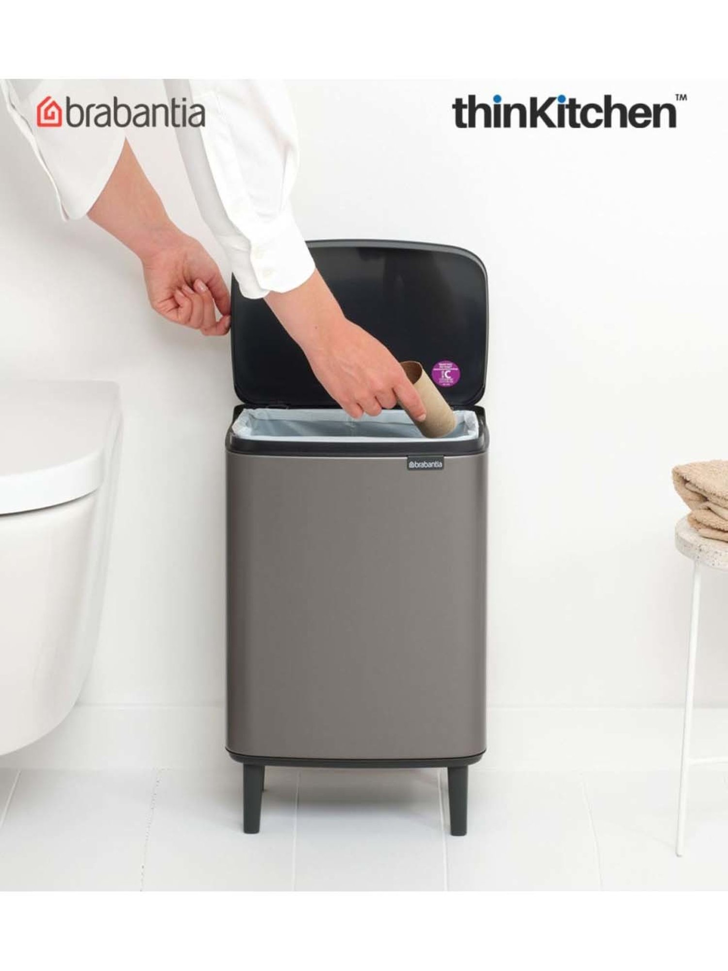 Brabantia Green Plastic Sort & Go Waste Bin (3 L)