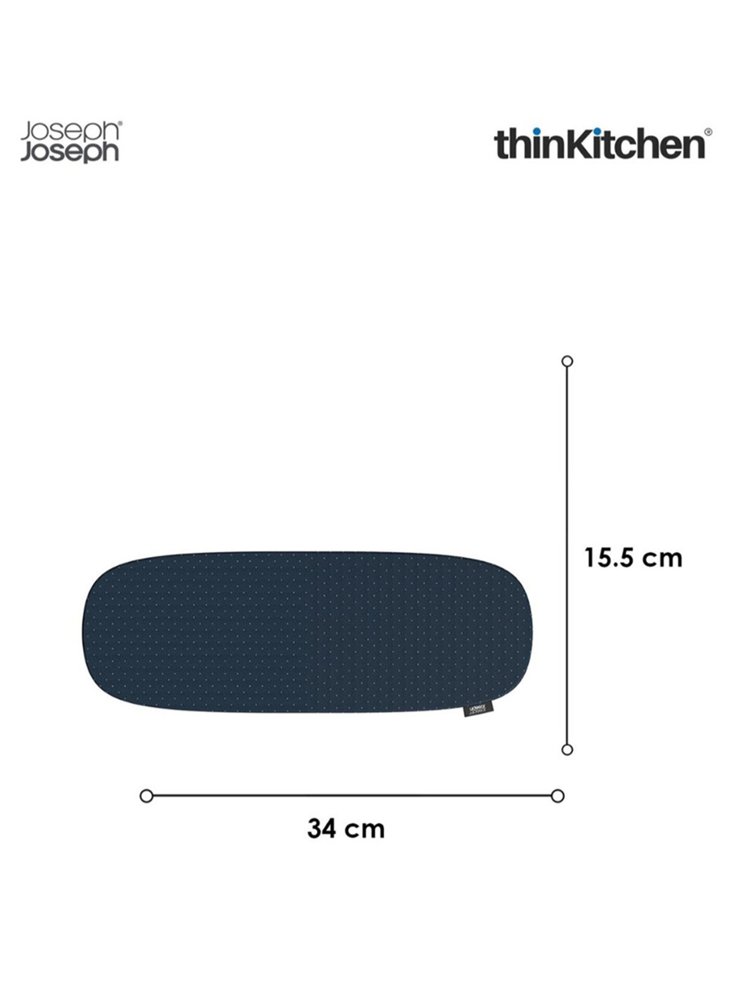 Joseph Joseph Black & Blue Carbon Steel Pocket Folding Table-top Ironing Board