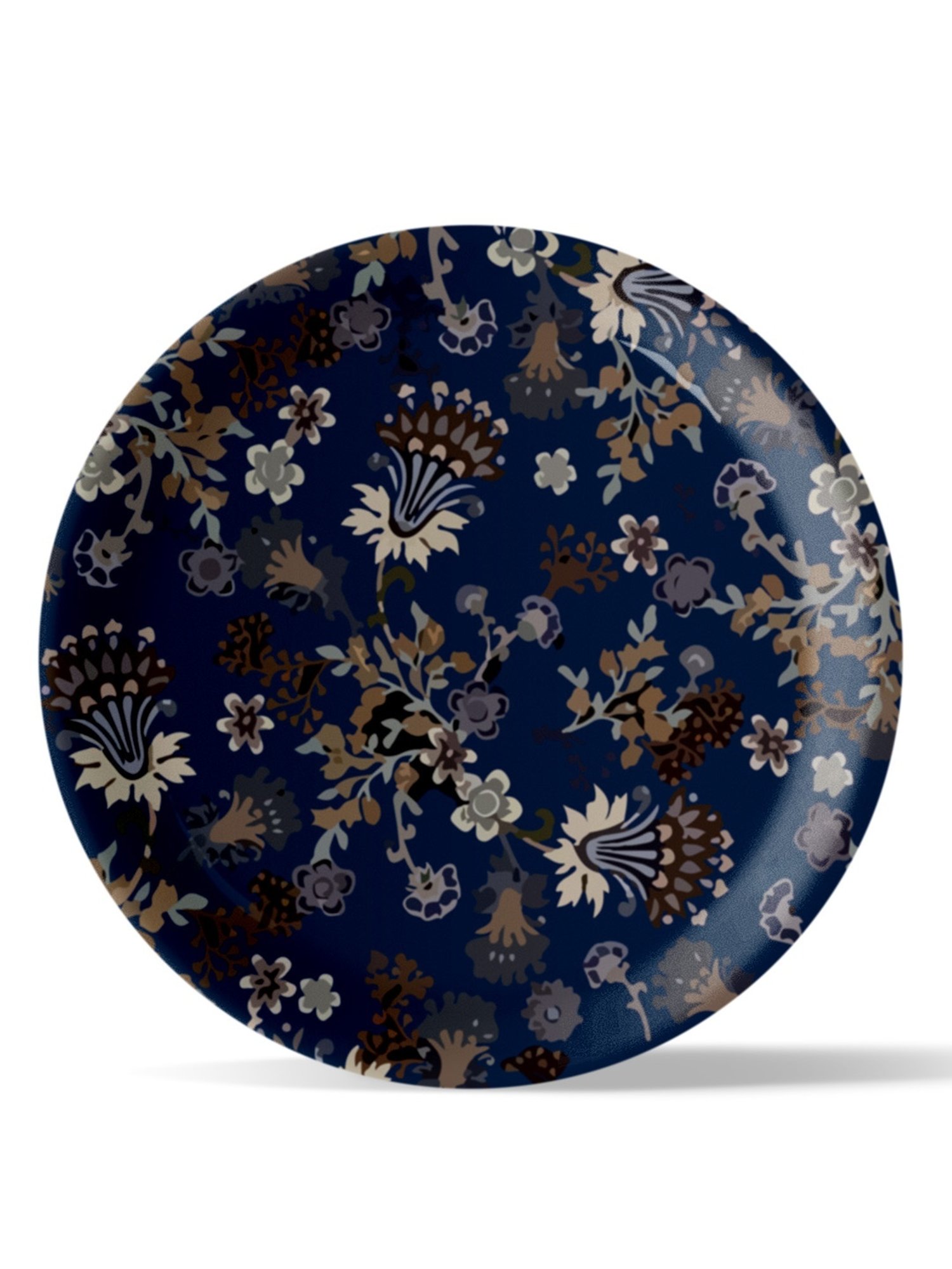 Nestroots Classic Floral Multicolor Porcelain Wall Plate