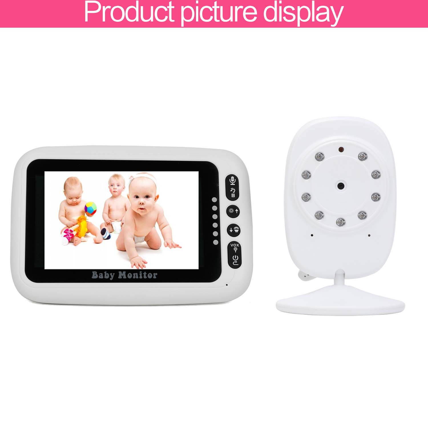 Baby Monitor 2.4GHz Color LCD Audio Talk Night Vision Wireless Digital Video US