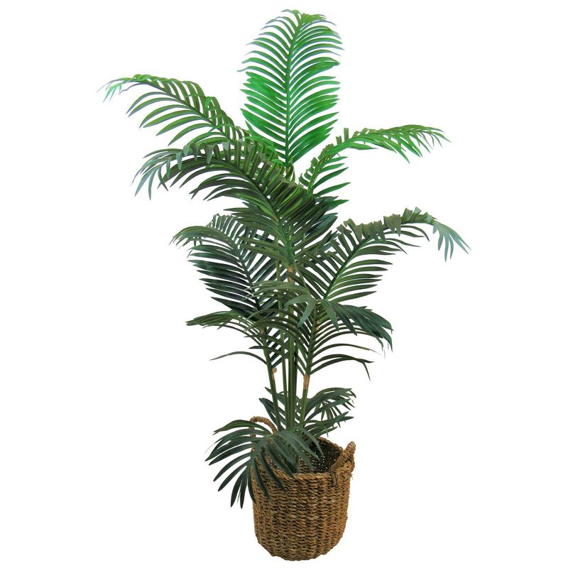 60" x 36" Artificial Areca Palm in Basket with Handles - LCG Florals