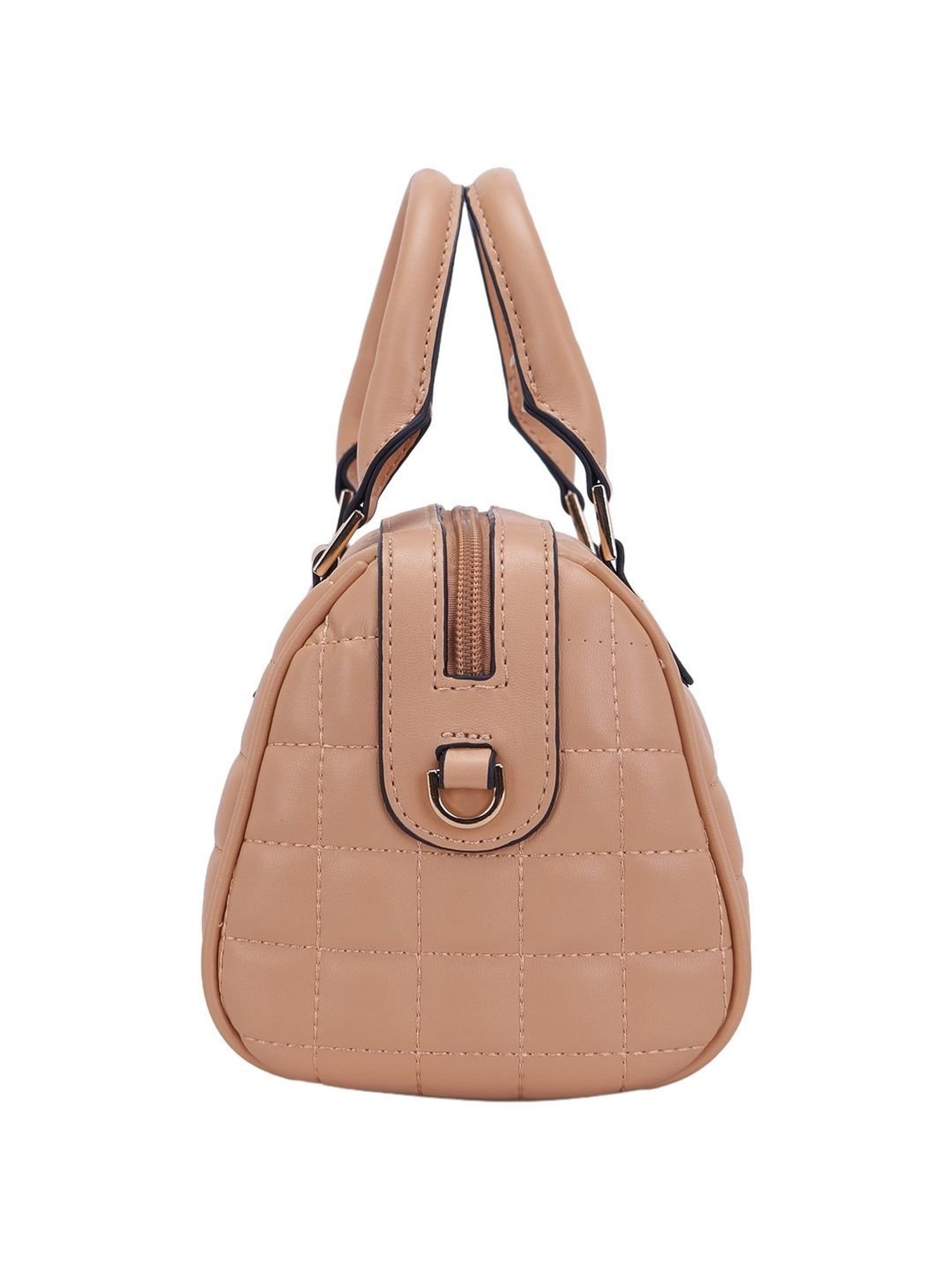 Giordano Beige Quilted Medium Handbag