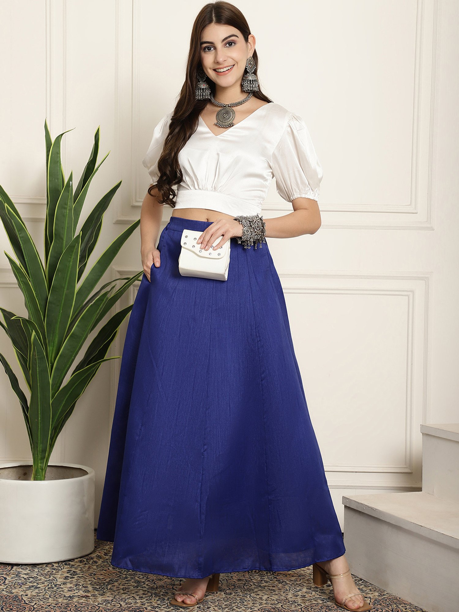NEUDIS Blue Maxi Skirt