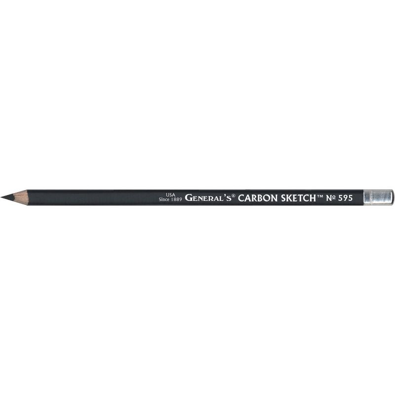 General's Non-Toxic Round Carbon Sketch Pencil, 4B Soft Tip, Black, pk of 12