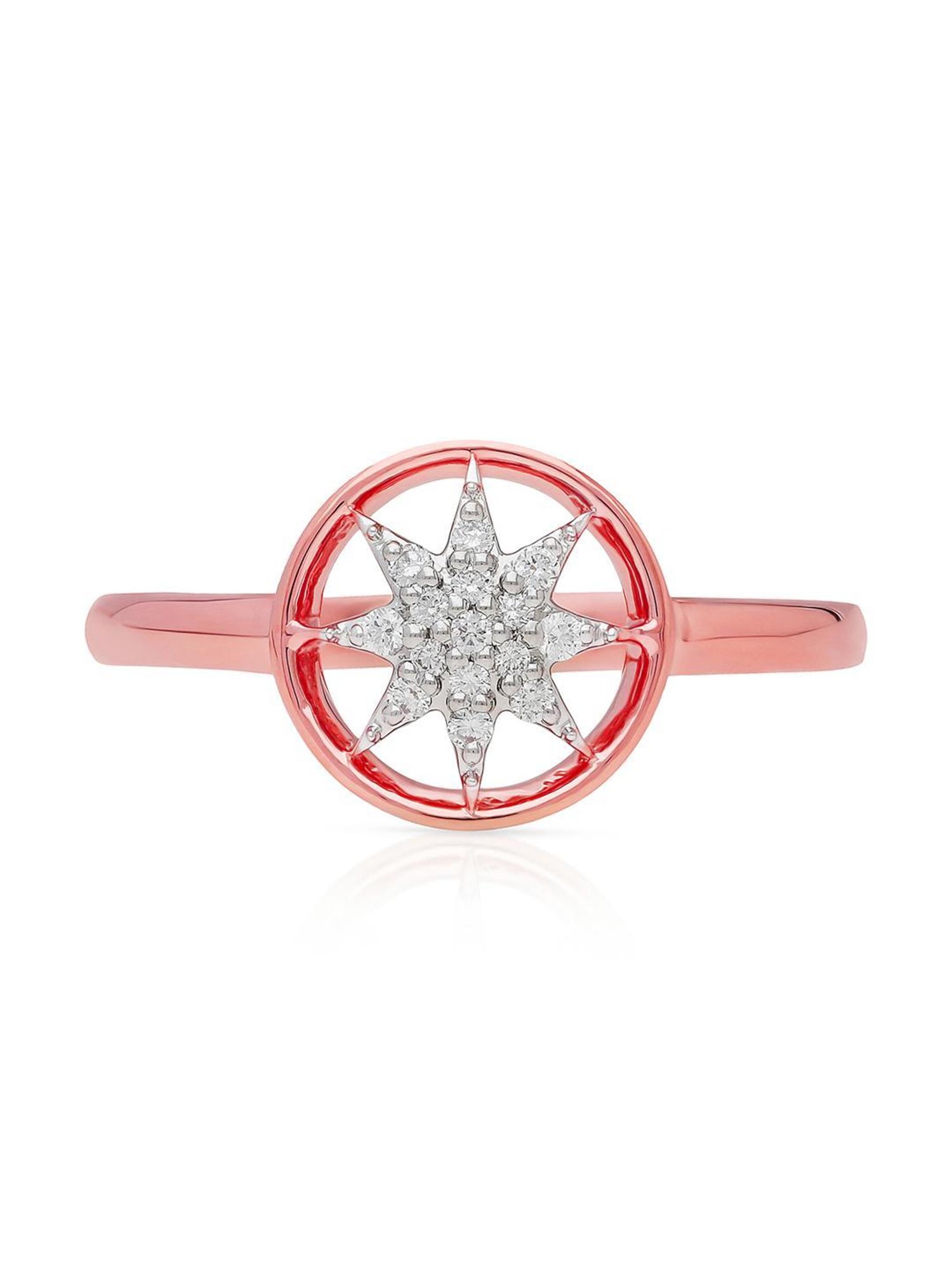 Malabar Gold and Diamonds 18k IGI Certified Diamond Rose Gold Ring for Women