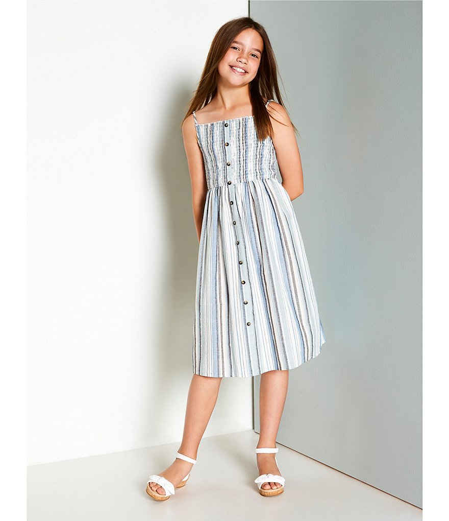 Guess Big Girls 7-16 Striped Overall Dress