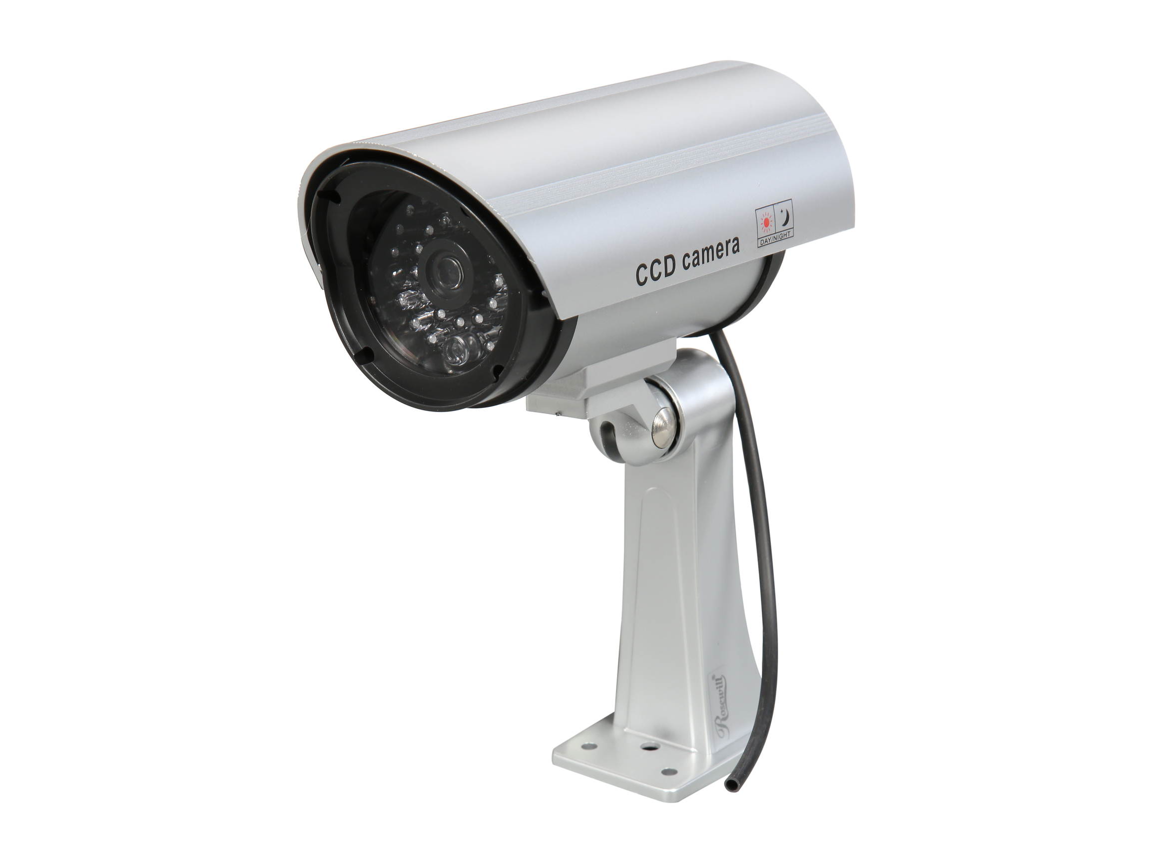 Rosewill Fake Security Surveillance CCTV Dummy Camera (2-PK), with LED Light & Warning Security Alert Sticker