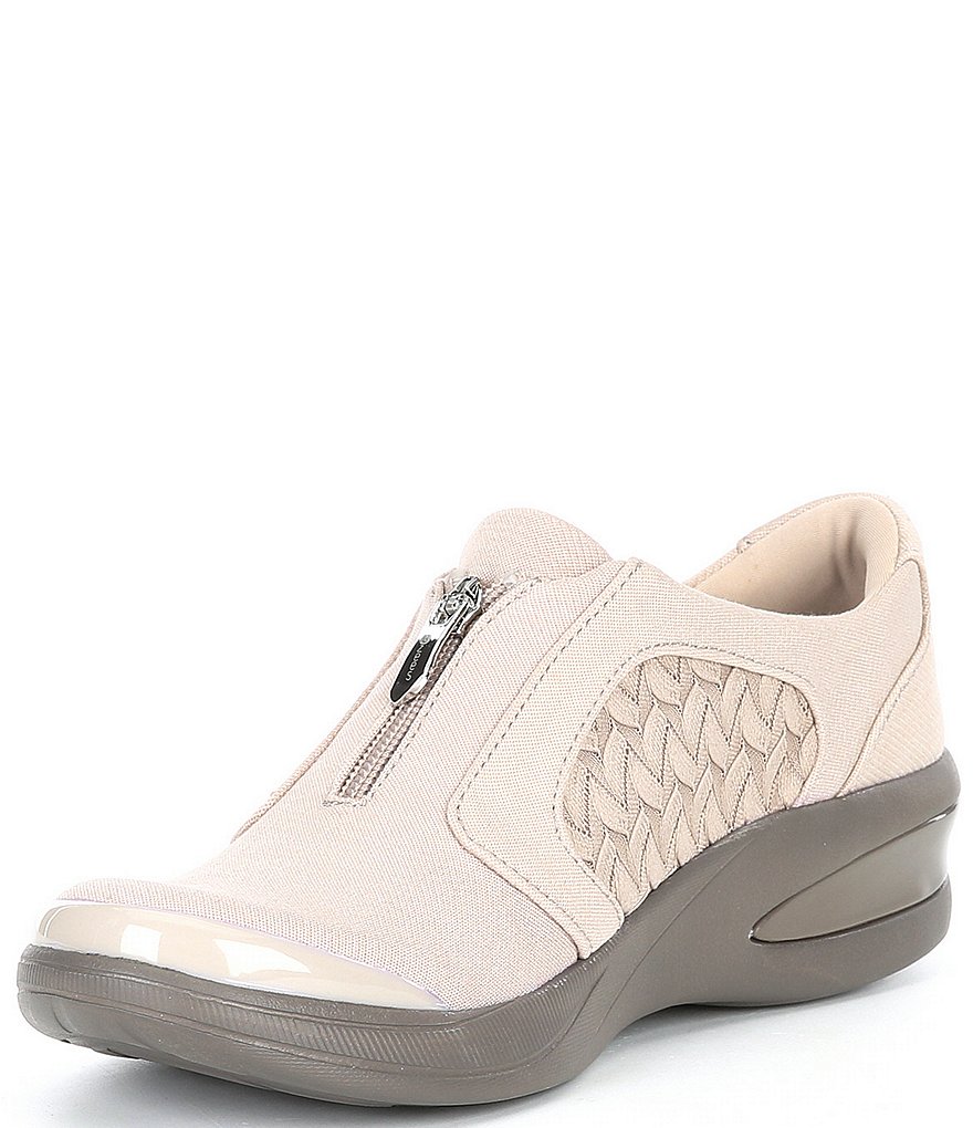 Bzees Florence Center Front Zip Slip-On Washable Sneakers