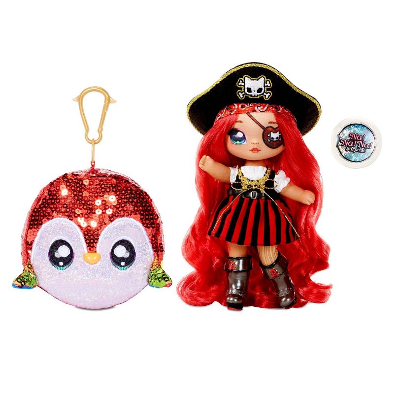 Na! Na! Na! Surprise 2-in-1 Fashion Doll and Sparkly Sequined Purse Sparkle Series – Becky Buckaneer 7.5" Pirate Doll