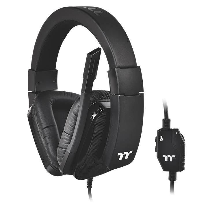 Thermaltake Tt Shock XT Wired Stereo Gaming Headset, IN-LINE CONTROL, Compatible with  PC, Xbox One, PS4, Mac, Mobile, and Nintendo Switch via 3.5 mm cable (GHT-SHX-ANECBK-35)