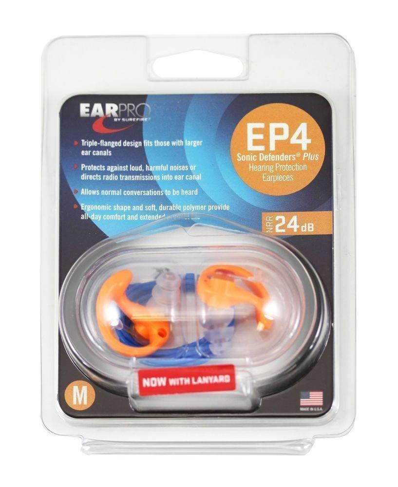 SureFire EarPro Sonic Defenders Plus, Orange, Medium, Clam #EP4-OR-MPR