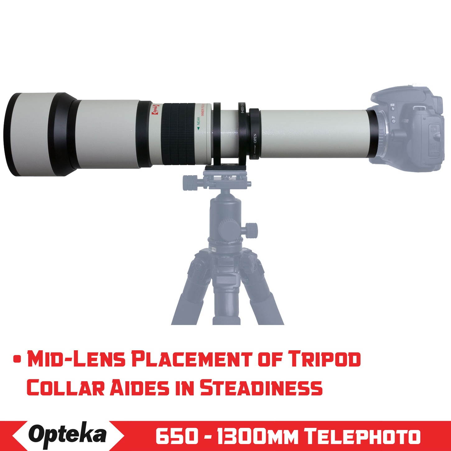 Opteka 650-1300mm Super Telephoto Zoom Lens for Nikon Z-Mount Z7, Z6 and Z50 Mirrorless Digital Cameras