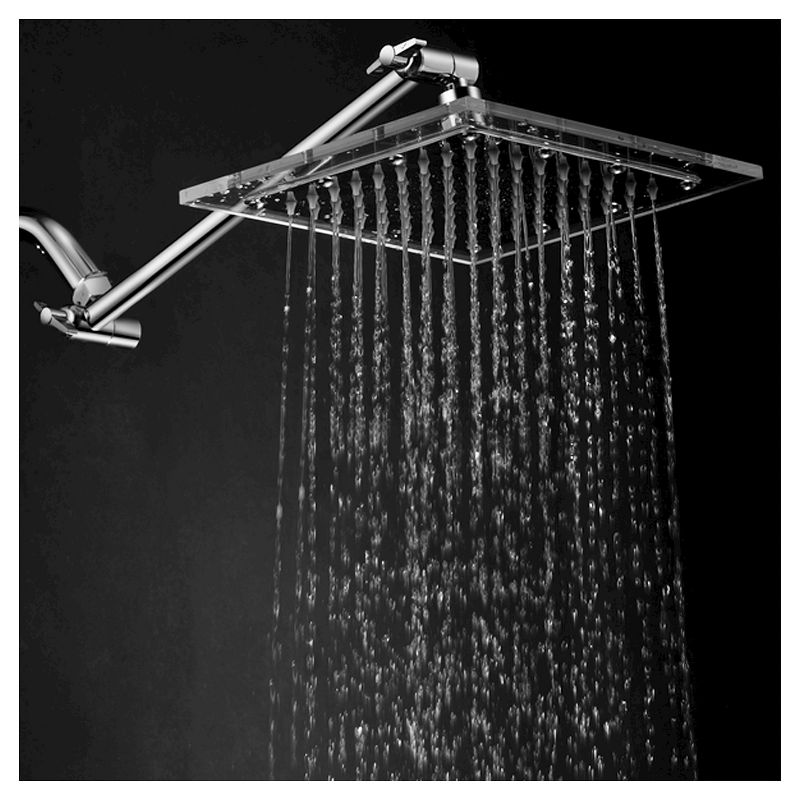 8" Rainfall Showerhead with Arm Stainless Steel - Hotelspa