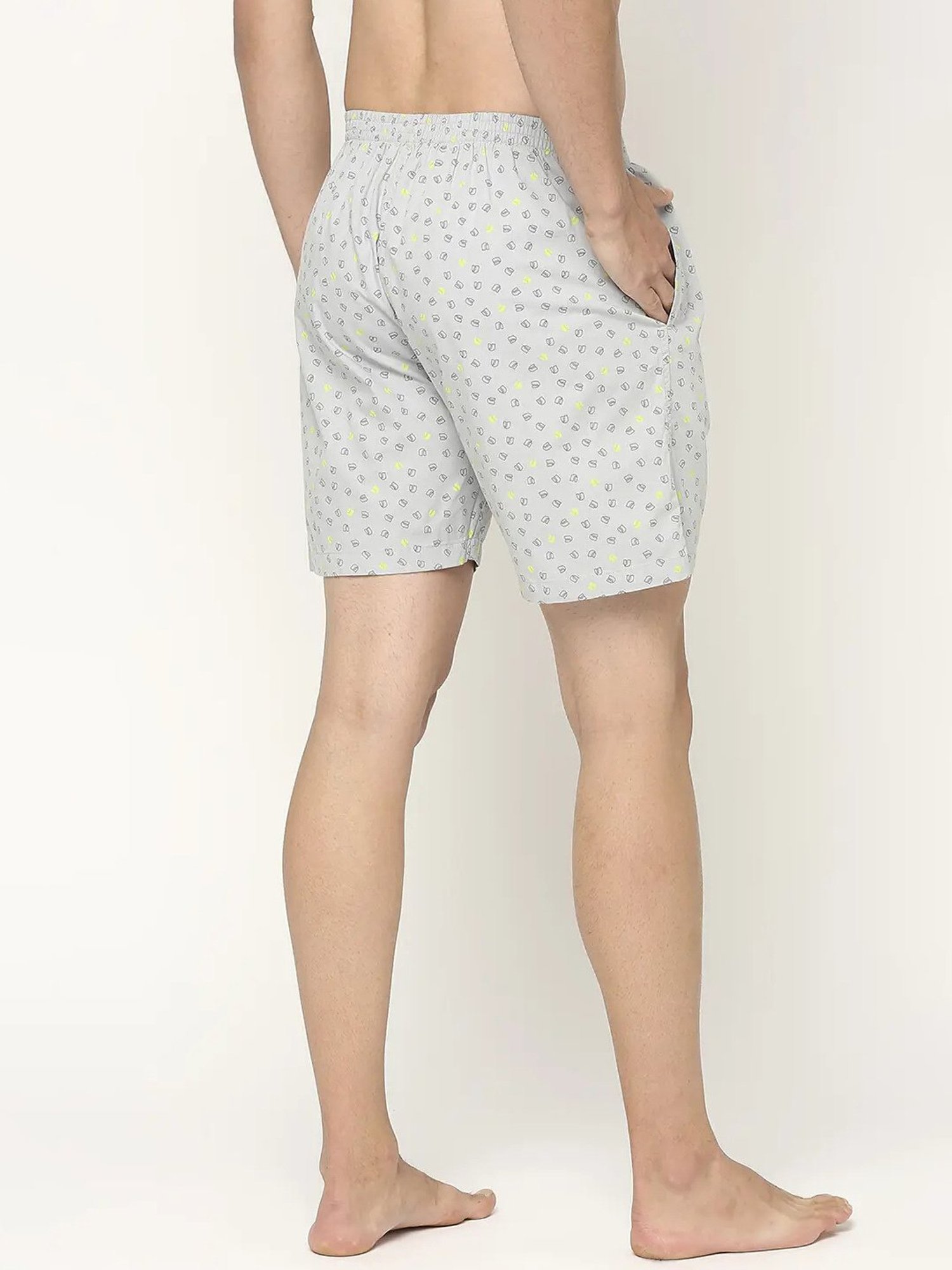 UnderJeans by Spykar Grey Printed Boxers