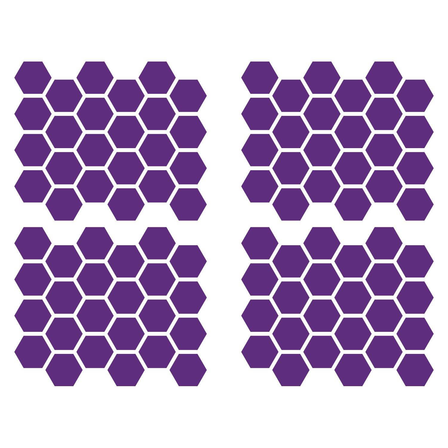 LiteMark 1 Inch Blue Hexagon Decals - Pack of 208