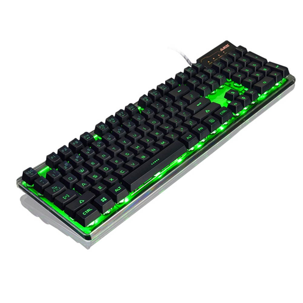 Original Ajazz AK6 Wired Membrane Keyboards With 3/7 Colorful Backlights With 19-keys Anti-ghosting Double-shot Molding Design