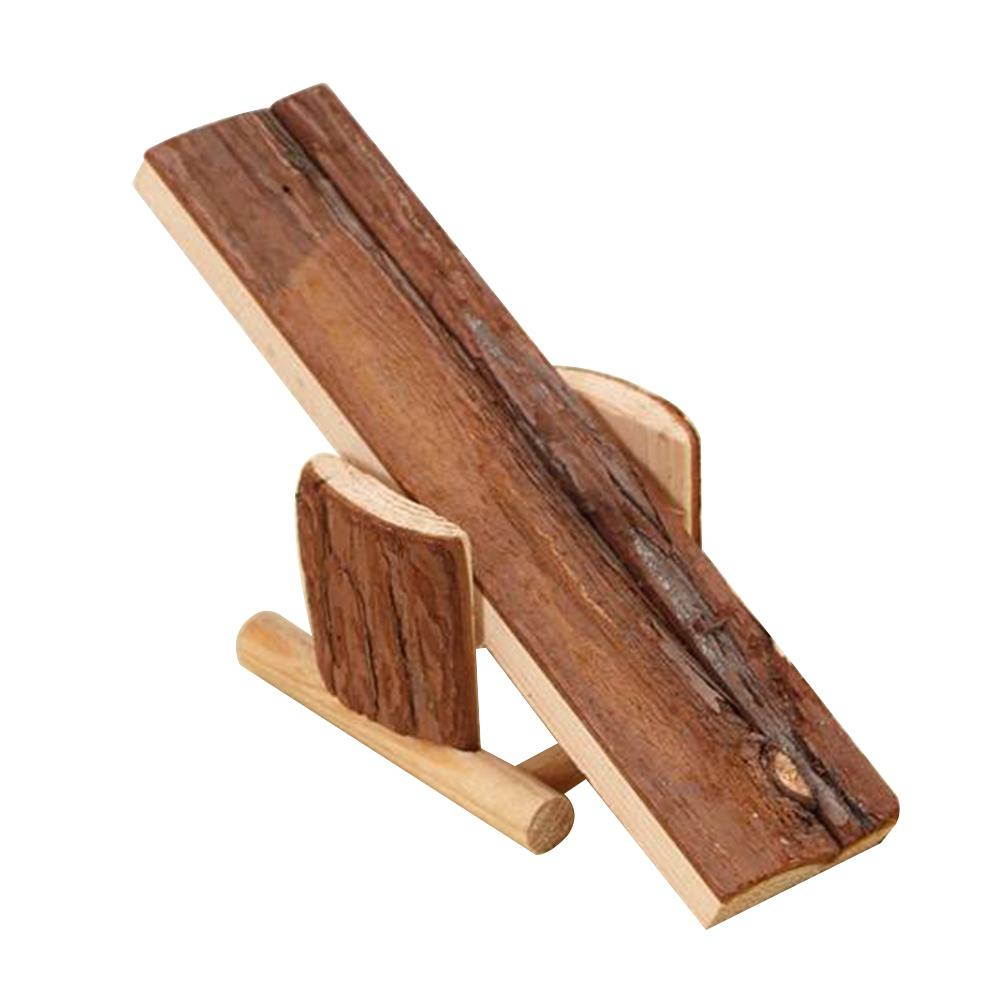 Play Bird Cage Seesaw Toy Living Rat Climbing Platform Nest Mouse Exercise Funny Wooden For Small Animal Natural Pet Hamsters