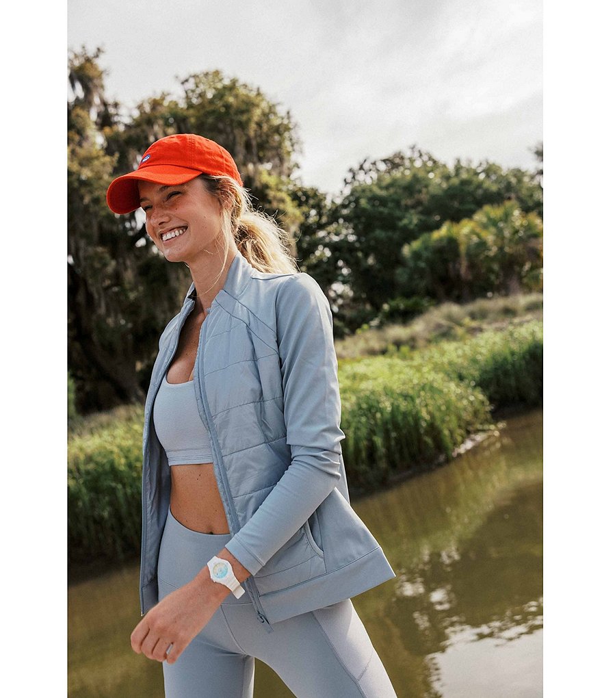 Southern Tide Performance Josette Stand Collar Long Sleeve Quilted Nylon Jacket