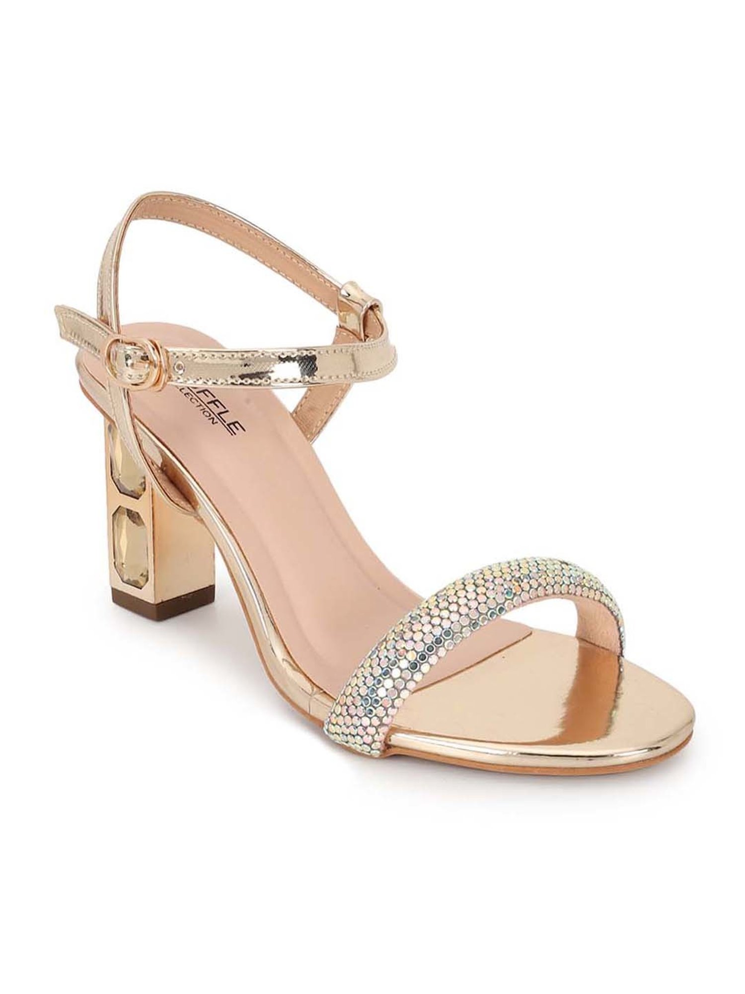 Truffle Collection Women's Golden Ankle Strap Sandals