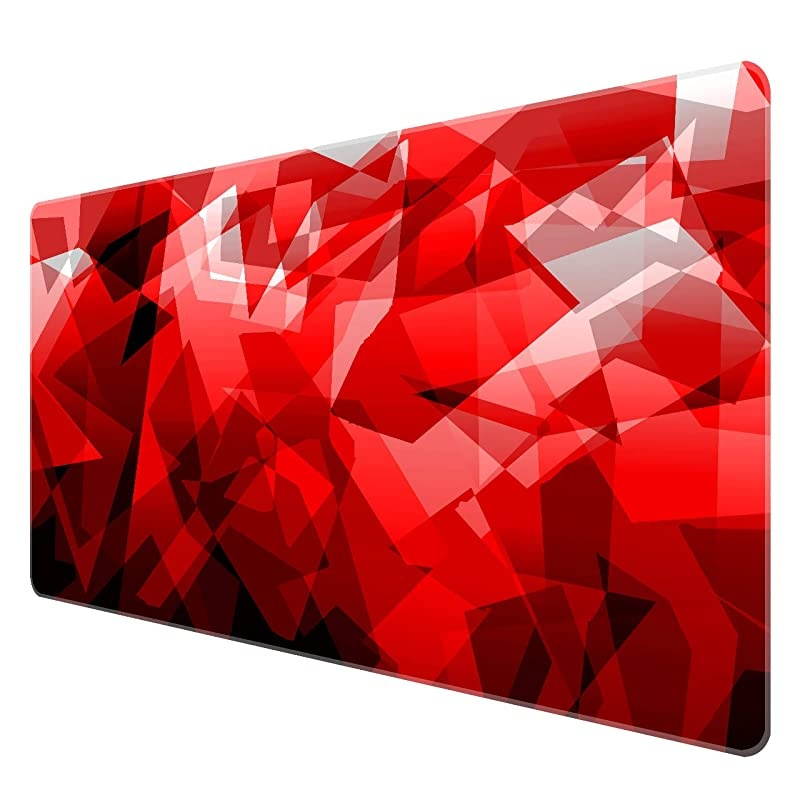 Extended Mouse Pad Large Gaming Mouse Pad 354x157x012 inch Computer Keyboard Mouse Mat NonSlip Mousepad Rubber Base and Stitched Edges for Game Players Office Study Irregular Pattern