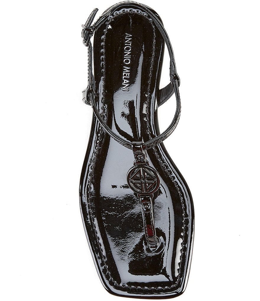Antonio Melani Darsee Patent Leather Thong Flat Sandals