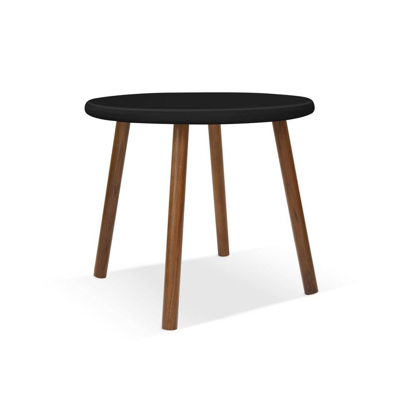 23.5" Peewee Round Kids' Table Walnut/Black - Nico & Yeye