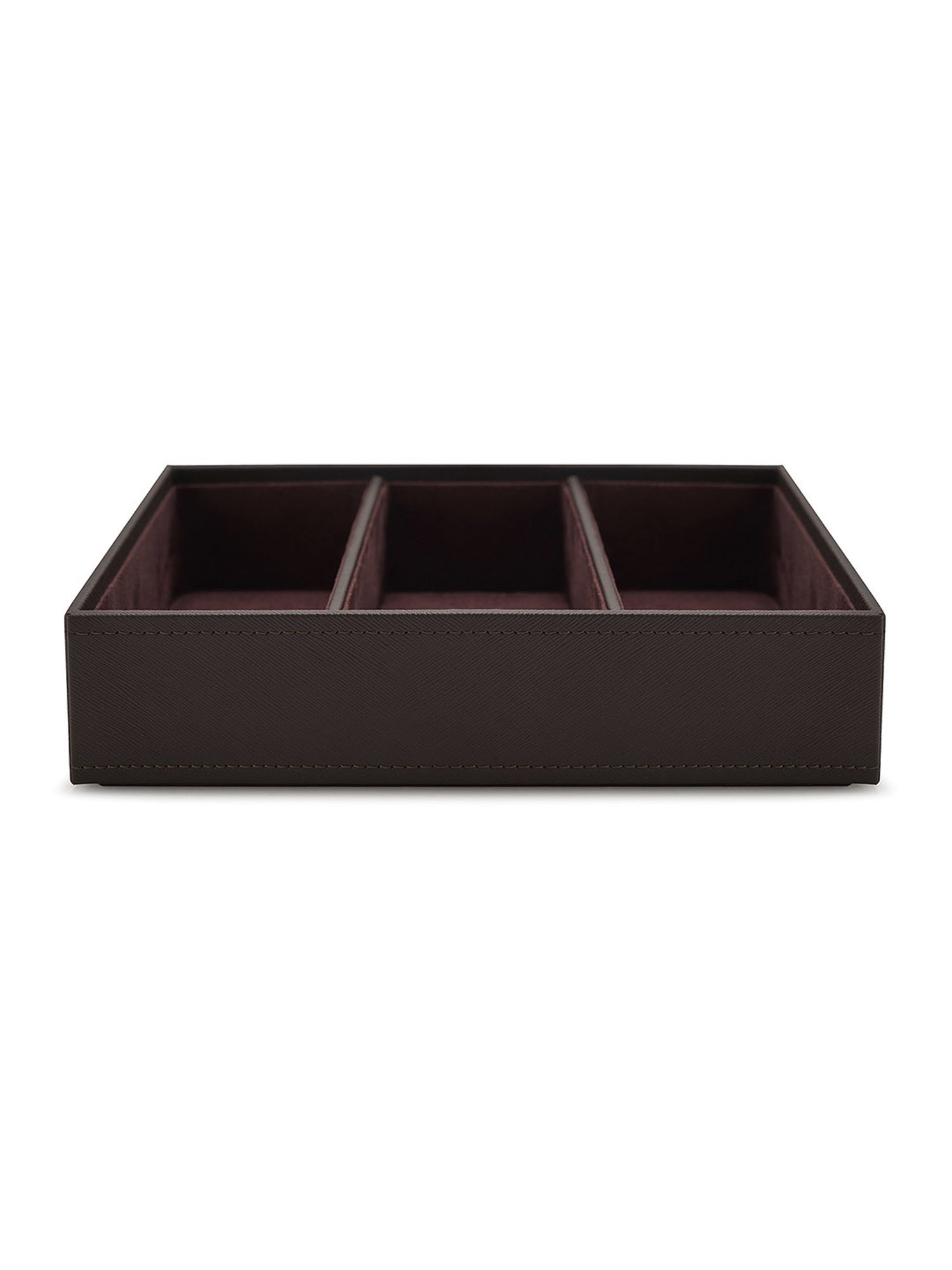 Pure Home and Living Brown Leather Solid Organisers